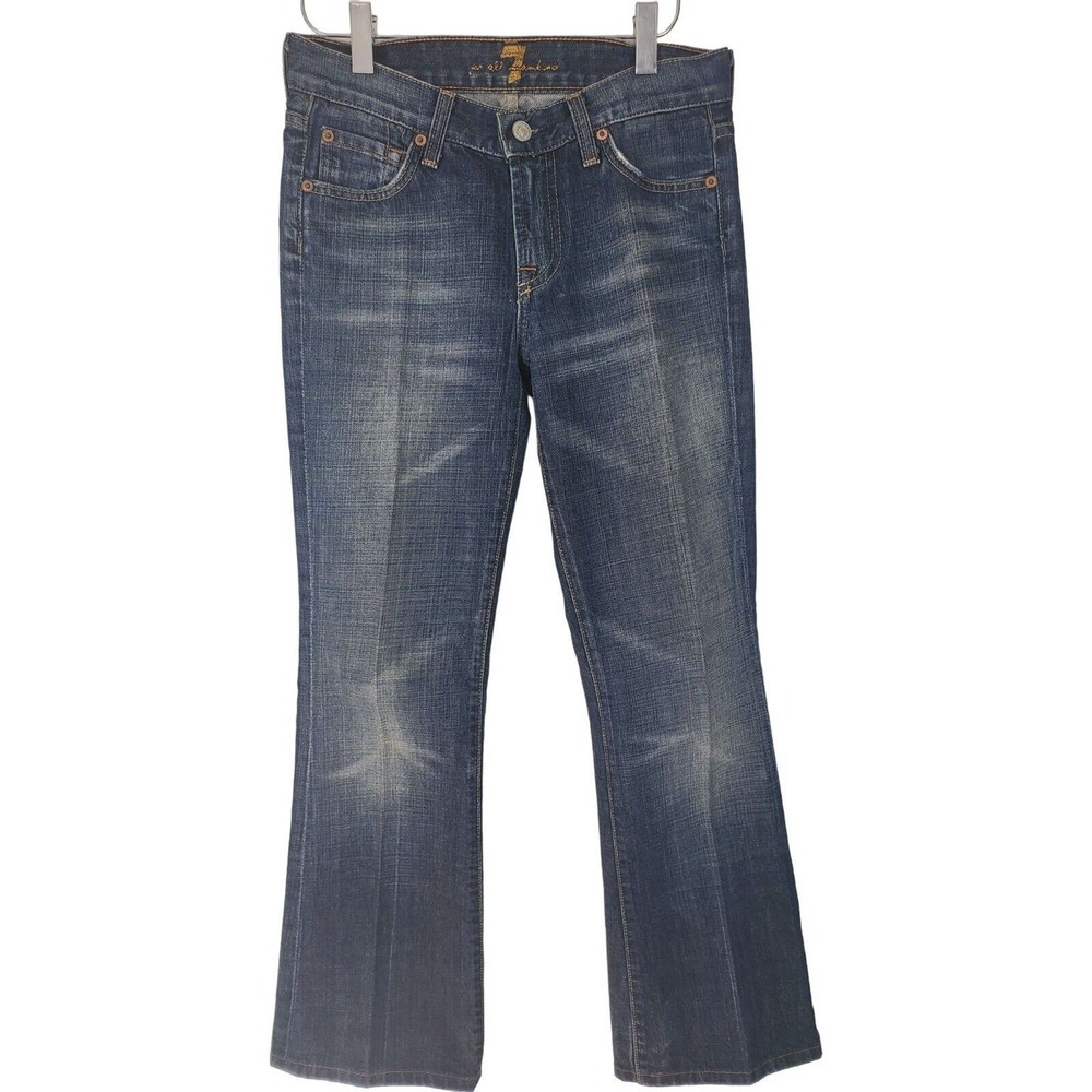 7 For All Mankind Jeans 26 Womens Straight Leg Mid Rise Medium Wash Bottoms